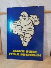 Large Double Sided Michelin Tyres Sign measures 31 And A Half Inch By 21 Inch