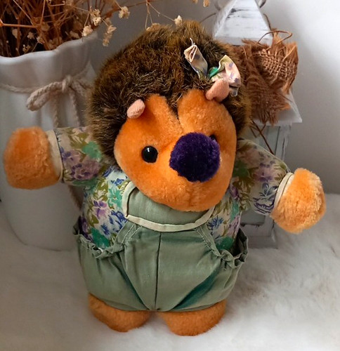 Vintage hedgehog cuddle - vintage,