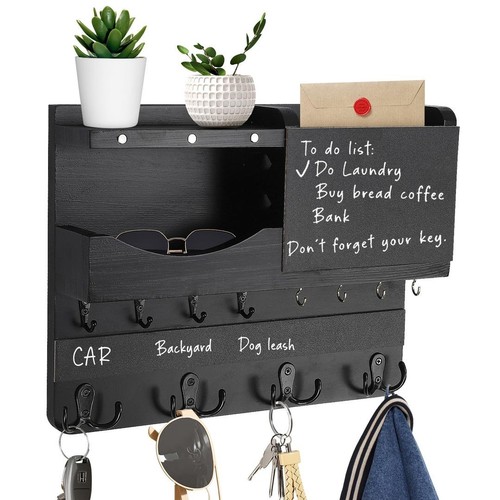 Wooden key holder shelf wall - key,