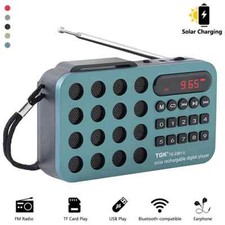 Rechargeable Mini Digital Portable Radio MP3 Music Player Speaker USB SD Card FM