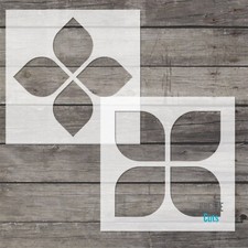 Petals 2 STENCILS / Kitchen Bathroom Wall Floor Tile Stencil