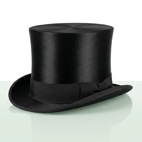 Black silk top - hat, victorian
