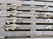 Qty 4 Stocks Tractor Dual Wheel Clamps with Hooks.  Hooks approx 49cm long B