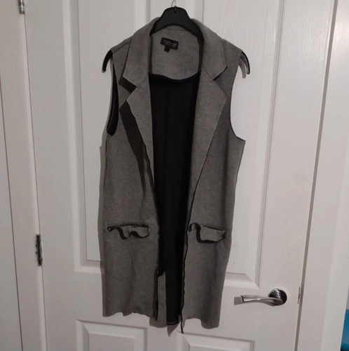 Topshop grey long sleeveless - long,