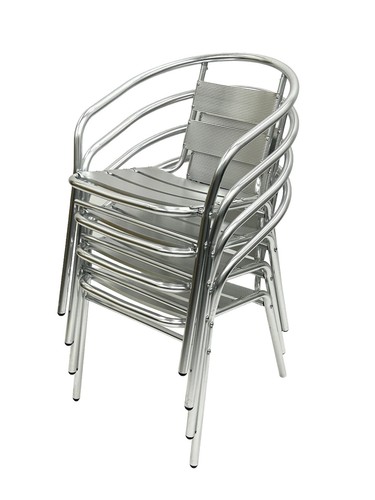 Aluminium patio chairs - aluminium,