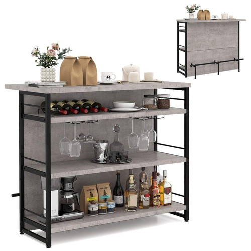 Industrial home bar unit with - home,