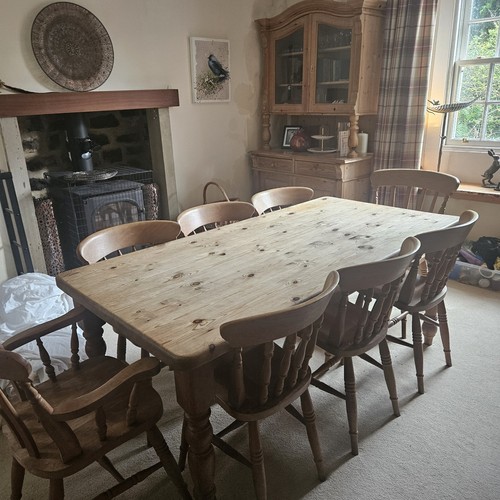 Farmhouse dining table and 8 - dining,