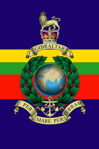 Royal marines badge - royal, printed