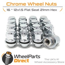 Wheel Nuts (16) 12x1.5 Chrome for Toyota Aygo X [AB70] 22-22 on Original Wheels