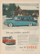 1956 Dodge Automobile Car Versatile 2 Tone Custom Sierra Station Wagon Print Ad