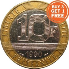 10 FRANCS FRENCH 1988 TO 2001