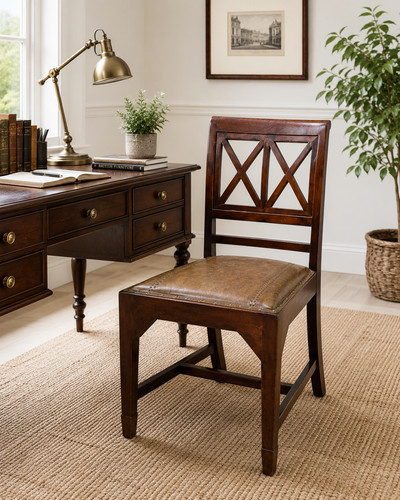 Antique regency mahogany desk - mahogany,