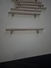 Kitchen Cupboard Cabinet T-Bar Door Handle Brushed Stainless Steel