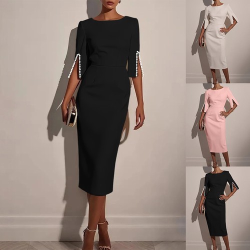 Ladies elegant midi dress - midi,