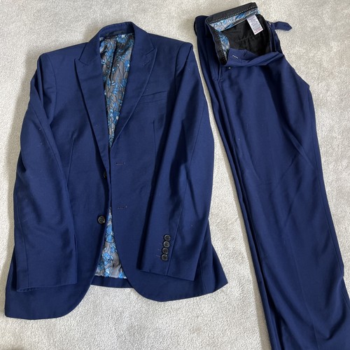 Men navy blue piece suit - men's,