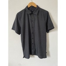 Cecil Gee Shirt Medium Short Sleeve Allover Print Button Up