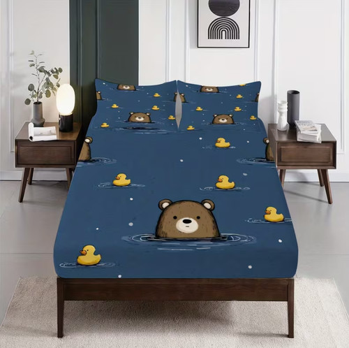 Cartoon rubber duck fitted - rubber,