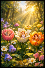Fairy garden wall print - garden,
