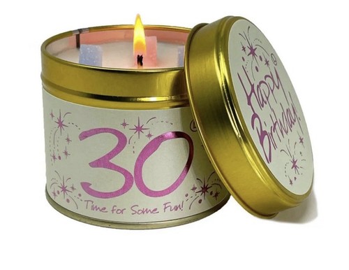 Lily flame candle 30th - lily-flame,