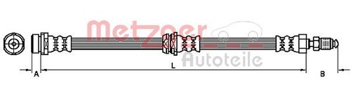 4110038 metzger brake hose for - 4110038,