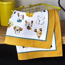 Cotton Tea Towel Ulster Weavers Mutley Crew 100% Cotton Multicolour