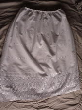 Ladies white polyester cotton