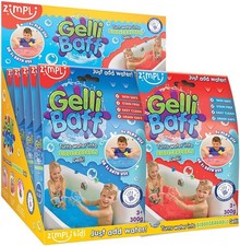 ZIMPLI - 10 x Gelli Baff Bundle Pack, Red, Blue, Green & Pink, Magically turns 
