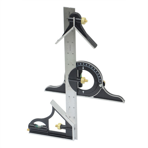 Metal combination square - 12"metal,