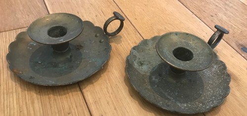 Vintage brass candle - brass, holder