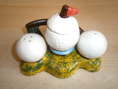Rare golf themed cruet - golf,