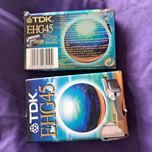 Tdk ehg45 vhs - vhs-c, high