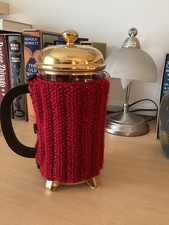 Cafetiere Cosy In Red Sparkle