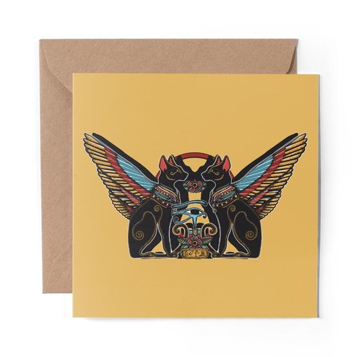 Blank greeting card - x,