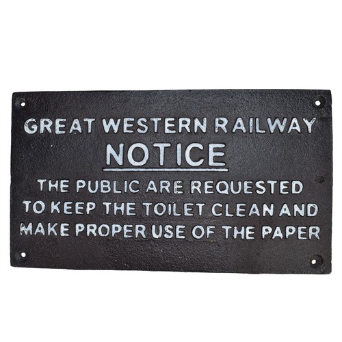 Great western notice - western, toilet