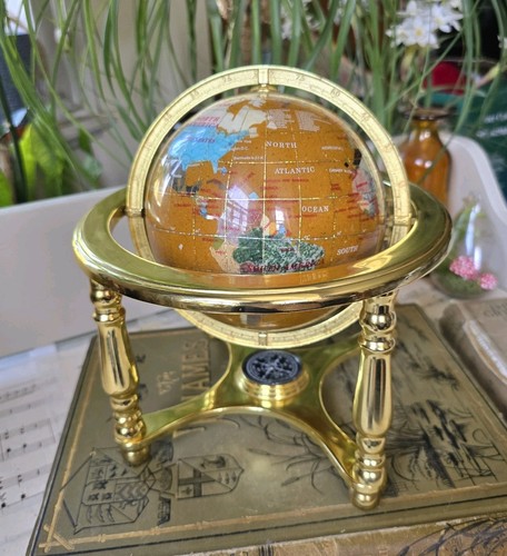 Vintage gemstone world - world, globe