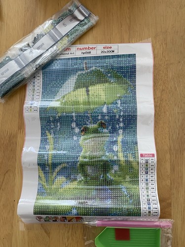 Diamond art kit cm frog - diamond,