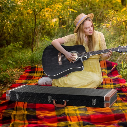 Black acoustic guitar - black, 41