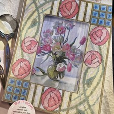 Art nouveau rennie mackintosh rose photo frame Cross Stitch Chart