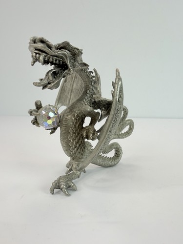 Pewter dragon gem - pewter, ray
