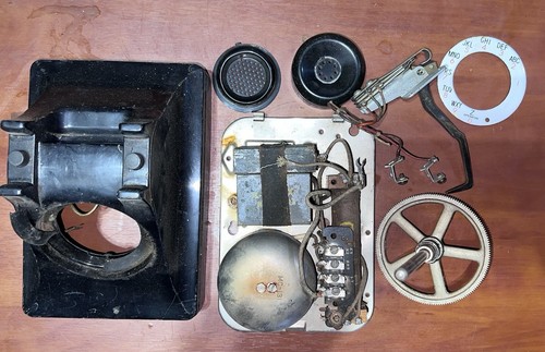 Antique bakelite telephone - antique,