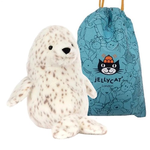 Jellycat white seal - white, galumphous
