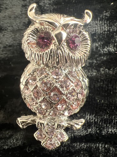 Bling owl brooch - bling,