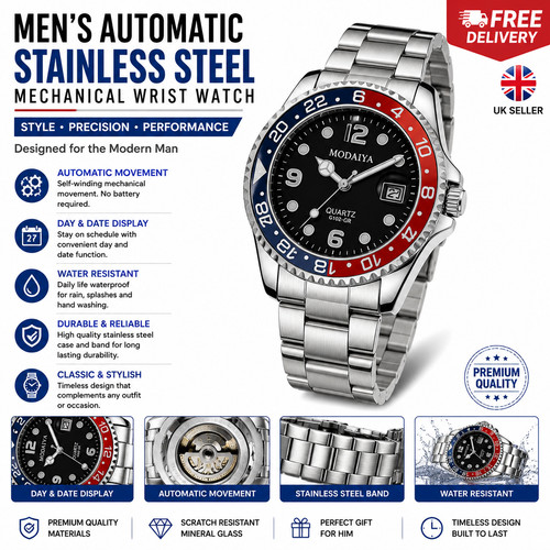 Mens automatic stainless steel - mens,