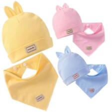 Baby Toddler 2Pcs Set Hat+ Bandana Bib Saliva Towel Triangle Head Scarf