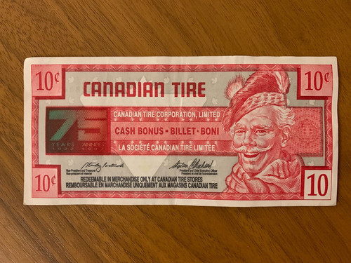 Canadian tire money 10c - canadian,