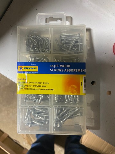 165pcs wood screws assortment - 165pcs,
