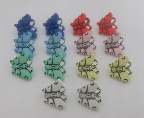 Butterfly buttons with - 6,