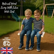 Garden Tree Swing 27.5'' (70cm) Wide Wooden Garden Swing Seat for Kids & Adults