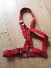 Shires Red fabric Pony Size headcollar Pony Small Cob