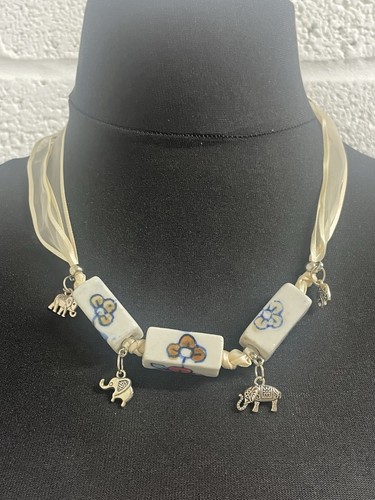 Ceramic beaded silver - ceramic,